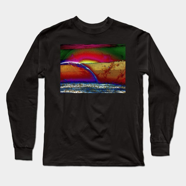 Flight Through The Solar System -Available In Art Prints-Mugs,Cases,Duvets,T Shirts,Stickers,etc Long Sleeve T-Shirt by born30